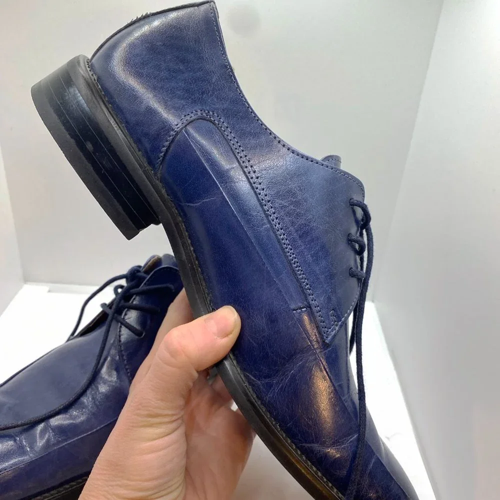 Fratelli Select Men's Ocean Blue Leather Oxford shoe, Size 8 1/2 - Picture 4 of 6